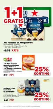 Alle Heineken en Affligem 0.0% aanbieding bij Plus – geldig van 14.01.2026 t/m 20.01.2026