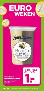 Zuivelhoeve Portieverpakkingen en vla aanbieding bij Plus – geldig van 14.01.2026 t/m 20.01.2026