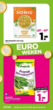 Bonduelle Franse sperzieboontjes aanbieding bij Plus – geldig van 14.01.2026 t/m 20.01.2026