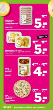 Boerentrots van PLUS Kipschnitzels en kip cordon bleu's aanbieding bij Plus – geldig van 15.04.2026 t/m 21.04.2026