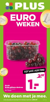 Rode pitloze druiven aanbieding bij Plus – geldig van 15.04.2026 t/m 21.04.2026