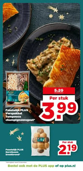 Feestelijk PLUS Verspakket Tompouce champignonragout* aanbieding bij Plus – geldig van 17.12.2025 t/m 26.12.2025