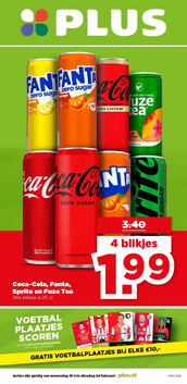 Coca-Cola, Fanta, Sprite en Fuze Tea aanbieding bij Plus – geldig van 18.02.2026 t/m 24.02.2026