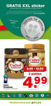 Calvé Pindakaas aanbieding bij Plus – geldig van 18.02.2026 t/m 24.02.2026