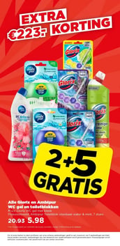 Alle Glorix en Ambipur WC gel en toiletblokken aanbieding bij Plus – geldig van 21.01.2026 t/m 27.01.2026