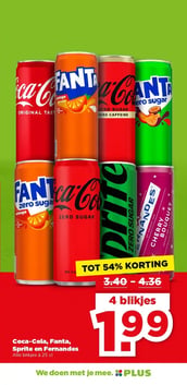 Coca-Cola, Fanta, Sprite en Fernandes aanbieding bij Plus – geldig van 21.01.2026 t/m 27.01.2026