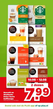 Nescafé en Starbucks Dolce Gusto Koffiecups aanbieding bij Plus – geldig van 21.01.2026 t/m 27.01.2026