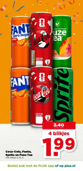 Coca-Cola, Fanta, Sprite en Fuze Tea aanbieding bij Plus – geldig van 22.04.2026 t/m 28.04.2026