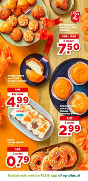 PLUS Oranje donut aanbieding bij Plus – geldig van 22.04.2026 t/m 28.04.2026