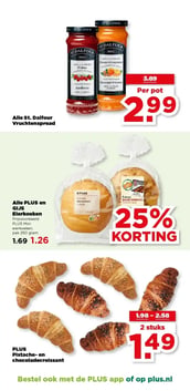 PLUS Pistache- en chocoladecroissant aanbieding bij Plus – geldig van 25.02.2026 t/m 03.03.2026