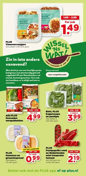 PLUS Puntpaprika rood en Nederlandse mini trosplum tomaat aanbieding bij Plus – geldig van 25.02.2026 t/m 03.03.2026