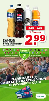 Pepsi, Rivella, Royal Club en Sourcy Vitaminwater aanbieding bij Plus – geldig van 25.02.2026 t/m 03.03.2026