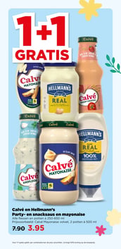Calvé en Hellmann's Party- en snacksaus en mayonaise aanbieding bij Plus – geldig van 25.03.2026 t/m 31.03.2026