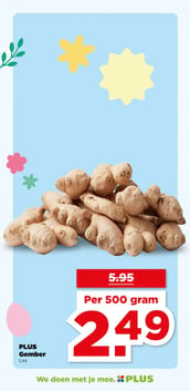Gember aanbieding bij Plus – geldig van 25.03.2026 t/m 31.03.2026