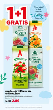 Appelsientje 100% puur sap en Van de Boom aanbieding bij Plus – geldig van 25.03.2026 t/m 31.03.2026