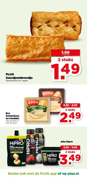 Eru Smeerkaas en cheddar aanbieding bij Plus – geldig van 28.01.2026 t/m 03.02.2026