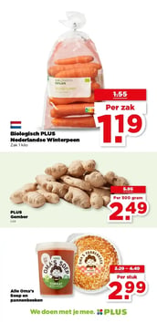 Biologisch PLUS Nederlandse Winterpeen aanbieding bij Plus – geldig van 28.01.2026 t/m 03.02.2026