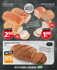 Bakkersbrood tijger wit, bruin of volkoren heel gesneden brood aanbieding bij Poiesz – geldig van 12.04.2026 t/m 18.04.2026