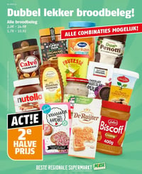 Alle broodbeleg aanbieding bij Poiesz – geldig van 18.01.2026 t/m 24.01.2026