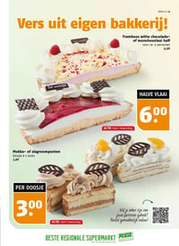 Framboos witte chocolade- of monchouvlaai half aanbieding bij Poiesz – geldig van 25.01.2026 t/m 31.01.2026