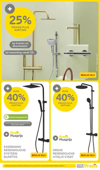 ESSEBAGNO REGENDOUCHE-SYSTEEM QUARTOS aanbieding bij Praxis – geldig van 02.02.2026 t/m 08.02.2026