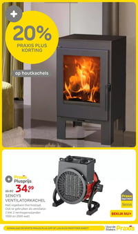 op houtkachels aanbieding bij Praxis – geldig van 02.03.2026 t/m 08.03.2026
