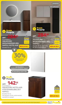 AQUAZURO BADKAMERMEUBEL NAPOLI aanbieding bij Praxis – geldig van 09.02.2026 t/m 15.02.2026