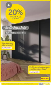 op StoreMax Basic en Comfort en CanDo maatwerkkasten aanbieding bij Praxis – geldig van 09.02.2026 t/m 15.02.2026