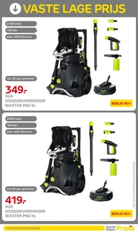 AVA HOGEDRUKREINIGER MASTER P60 XL aanbieding bij Praxis – geldig van 09.03.2026 t/m 15.03.2026