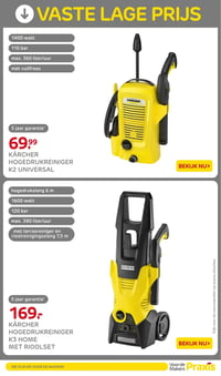KÄRCHER HOGEDRUKREINIGER K2 UNIVERSAL aanbieding bij Praxis – geldig van 09.03.2026 t/m 15.03.2026