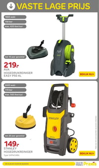 STANLEY HOGEDRUKREINIGER Type SXPW24BX aanbieding bij Praxis – geldig van 09.03.2026 t/m 15.03.2026