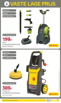 STANLEY HOGEDRUKREINIGER Type SXPW24BX. aanbieding bij Praxis – geldig van 16.03.2026 t/m 22.03.2026