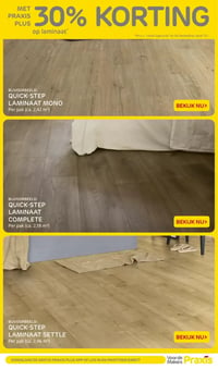BIJVOORBEELD: QUICK-STEP LAMINAAT COMPLETE aanbieding bij Praxis – geldig van 16.03.2026 t/m 22.03.2026