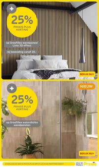 Grosfillex waterdichte wandpanelen aanbieding bij Praxis – geldig van 19.01.2026 t/m 25.01.2026