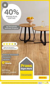 Decomode laminaat Kingsize aanbieding bij Praxis – geldig van 19.01.2026 t/m 25.01.2026