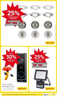 Inbouwspots aanbieding bij Praxis – geldig van 23.02.2026 t/m 01.03.2026