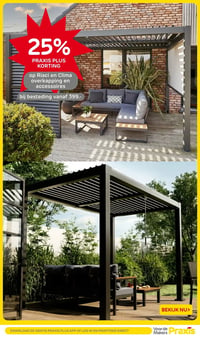 Riaci en Clima overkapping en accessoires aanbieding bij Praxis – geldig van 23.02.2026 t/m 01.03.2026