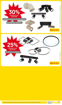 opbouwspots en tracksystemen aanbieding bij Praxis – geldig van 23.02.2026 t/m 01.03.2026