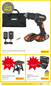 WORX WERKBANK PEGASUS aanbieding bij Praxis – geldig van 23.02.2026 t/m 01.03.2026