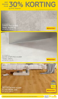 30% KORTING op PVC vloeren aanbieding bij Praxis – geldig van 23.03.2026 t/m 29.03.2026