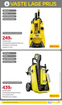KÄRCHER HOGEDRUKREINIGER K4 POWER CONTROL HOME FLEX aanbieding bij Praxis – geldig van 23.03.2026 t/m 29.03.2026