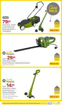 CENTRAL PARK ELEKTRISCHE GRASMAAIER + TRIMMER aanbieding bij Praxis – geldig van 23.03.2026 t/m 29.03.2026