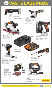 WORX DECOUPEERZAAG Type WX543.9. aanbieding bij Praxis – geldig van 23.03.2026 t/m 29.03.2026