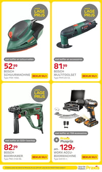 BOSCH MULTITOOLSET Type PMF220 CE. aanbieding bij Praxis – geldig van 23.03.2026 t/m 29.03.2026