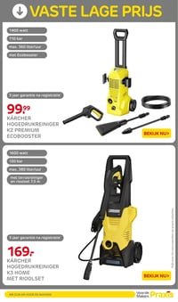 KÄRCHER HOGEDRUKREINIGER K2 PREMIUM ECOBOOSTER aanbieding bij Praxis – geldig van 23.03.2026 t/m 29.03.2026