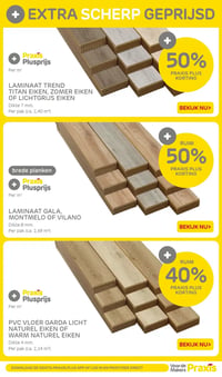 LAMINAAT TREND TITAN EIKEN, ZOMER EIKEN OF LICHTGRIJS EIKEN aanbieding bij Praxis – geldig van 26.01.2026 t/m 01.02.2026