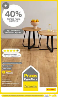 DECOMODE LAMINAAT KINGSIZE aanbieding bij Praxis – geldig van 26.01.2026 t/m 01.02.2026