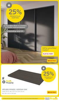 StoreMax Basic en Comfort en CanDo maatwerkkasten aanbieding bij Praxis – geldig van 26.01.2026 t/m 01.02.2026