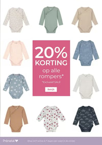20% KORTING op alle rompers* aanbieding bij Prenatal – geldig van 16.02.2026 t/m 22.02.2026