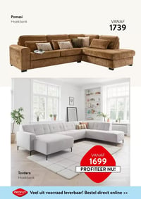 Pomasi Hoekbank aanbieding bij Profijt-meubel – geldig van 26.04.2026 t/m 02.05.2026